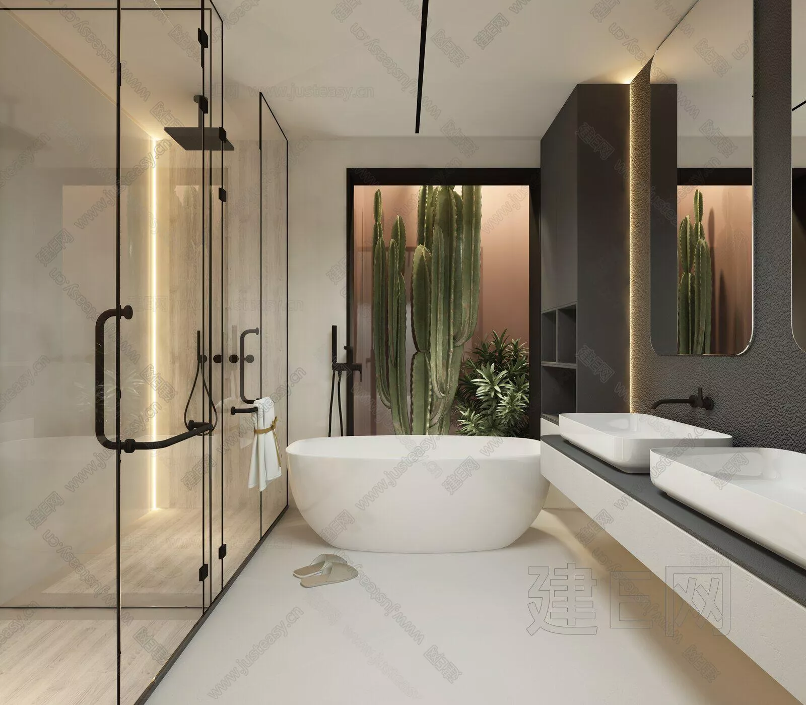 MODERN BATHROOM - SKETCHUP 3D SCENE - ENSCAPE - 106450414