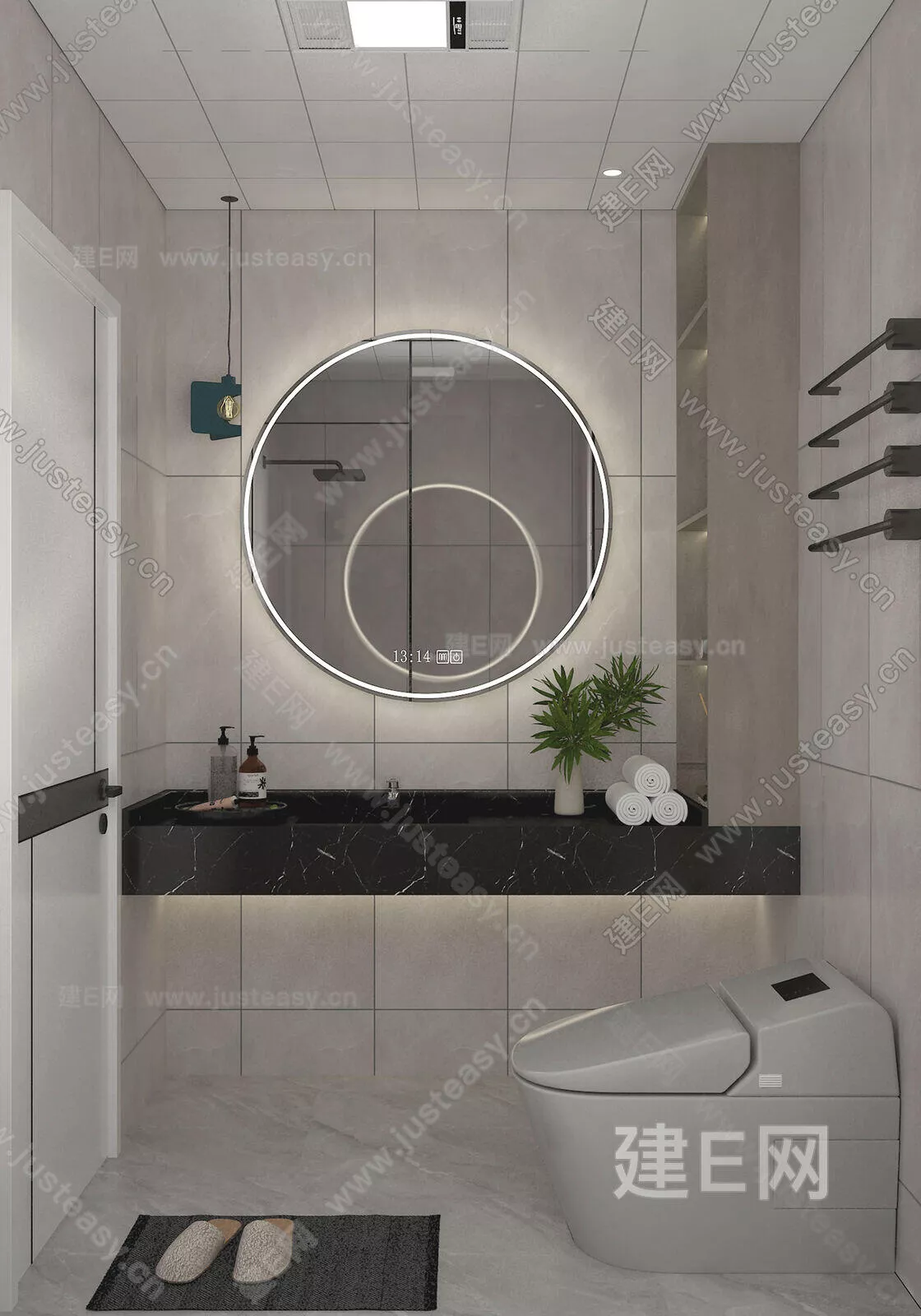 MODERN BATHROOM - SKETCHUP 3D SCENE - ENSCAPE - 106579184