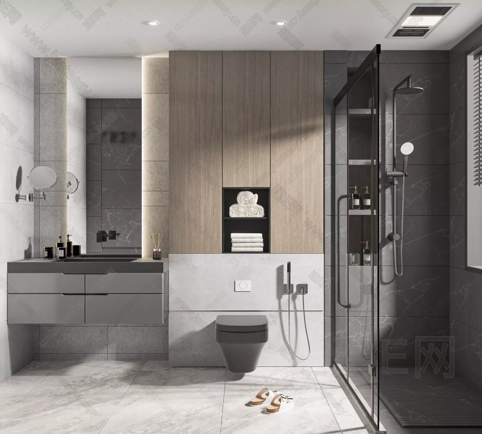 MODERN BATHROOM - SKETCHUP 3D SCENE - ENSCAPE - 106843527