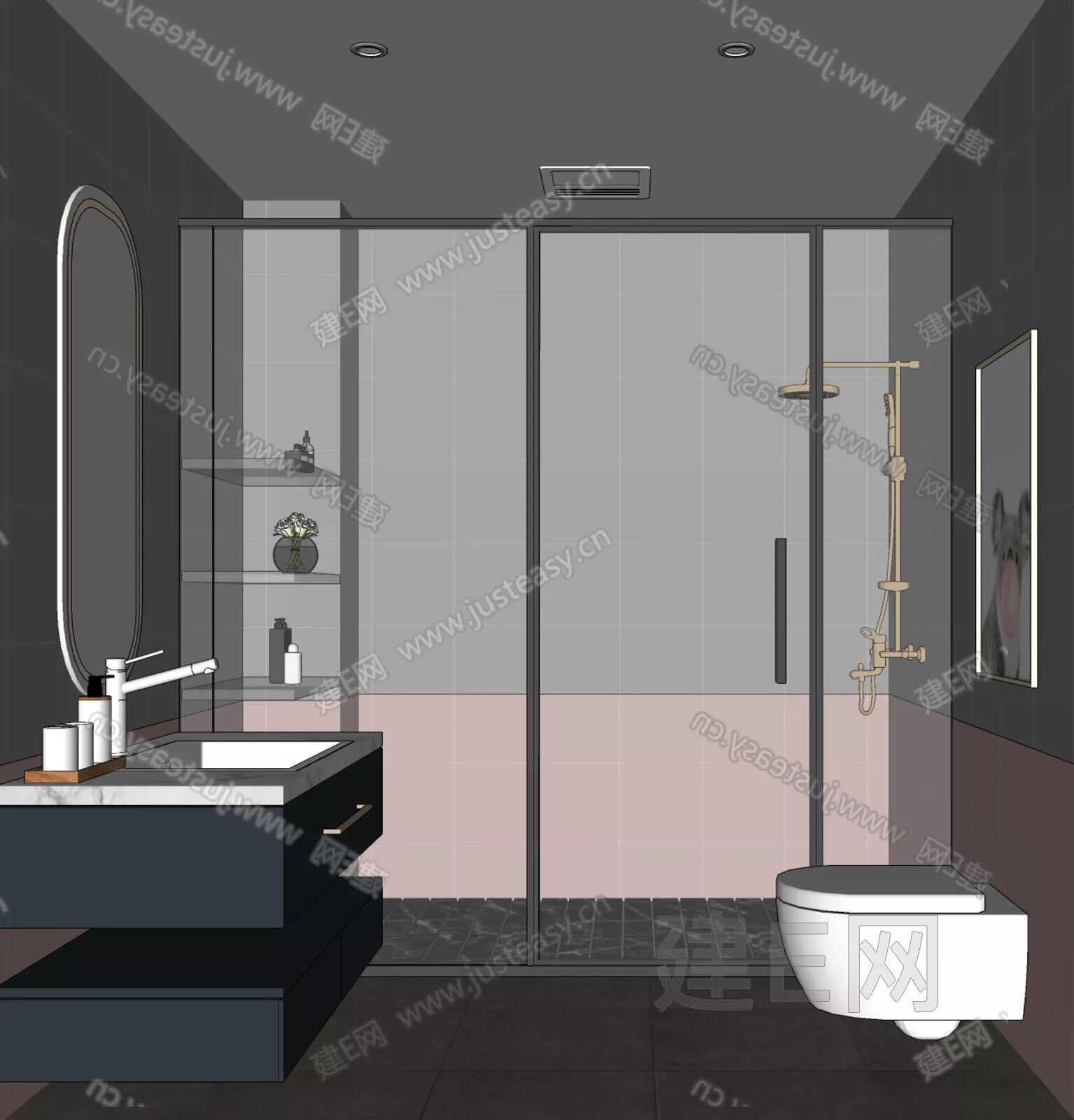 MODERN BATHROOM - SKETCHUP 3D SCENE - ENSCAPE - 107038466