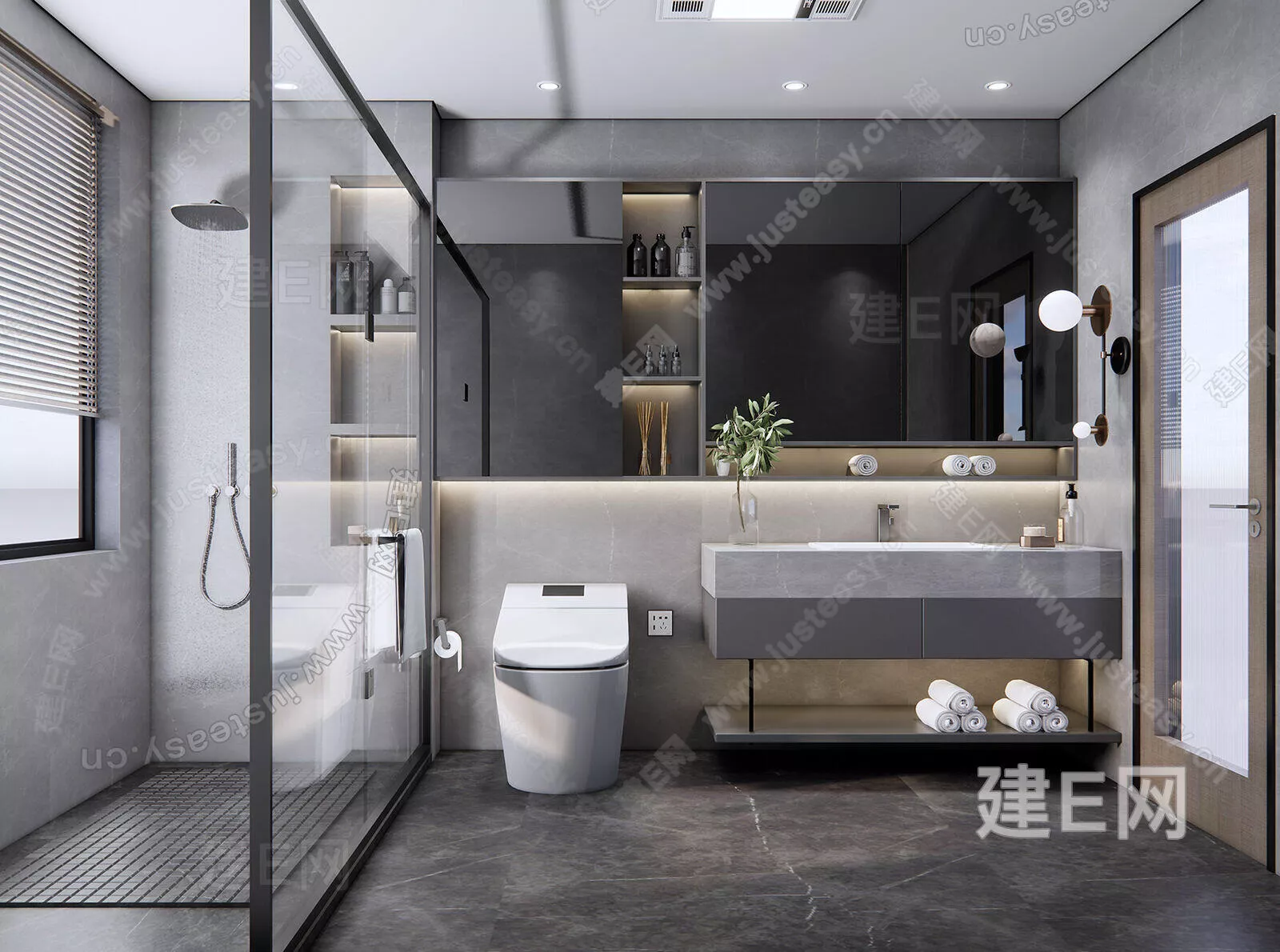 MODERN BATHROOM - SKETCHUP 3D SCENE - ENSCAPE - 107889974