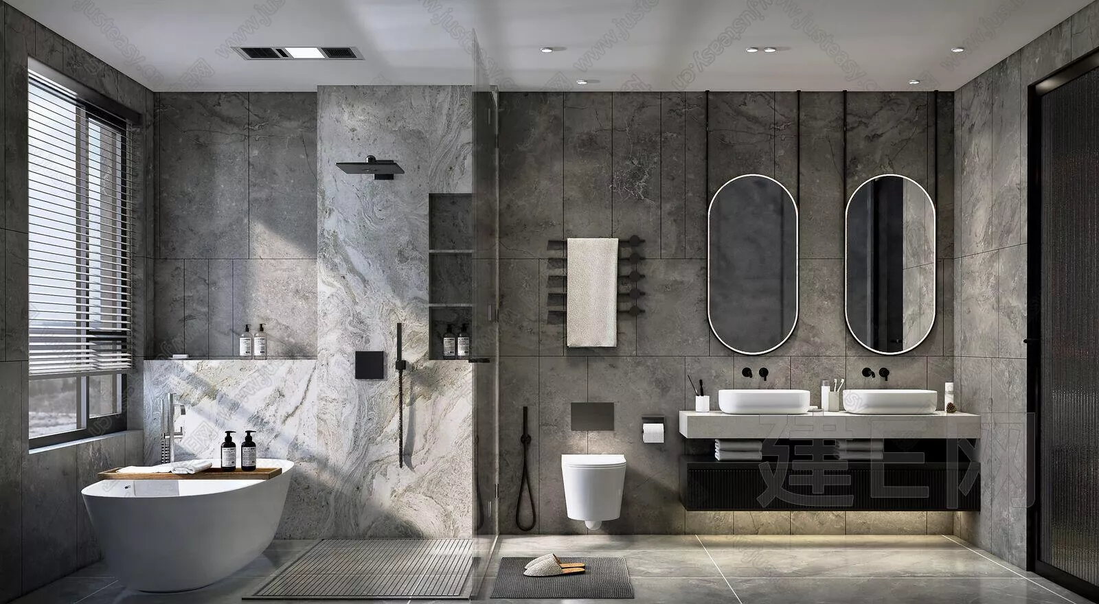 MODERN BATHROOM - SKETCHUP 3D SCENE - ENSCAPE - 108020851