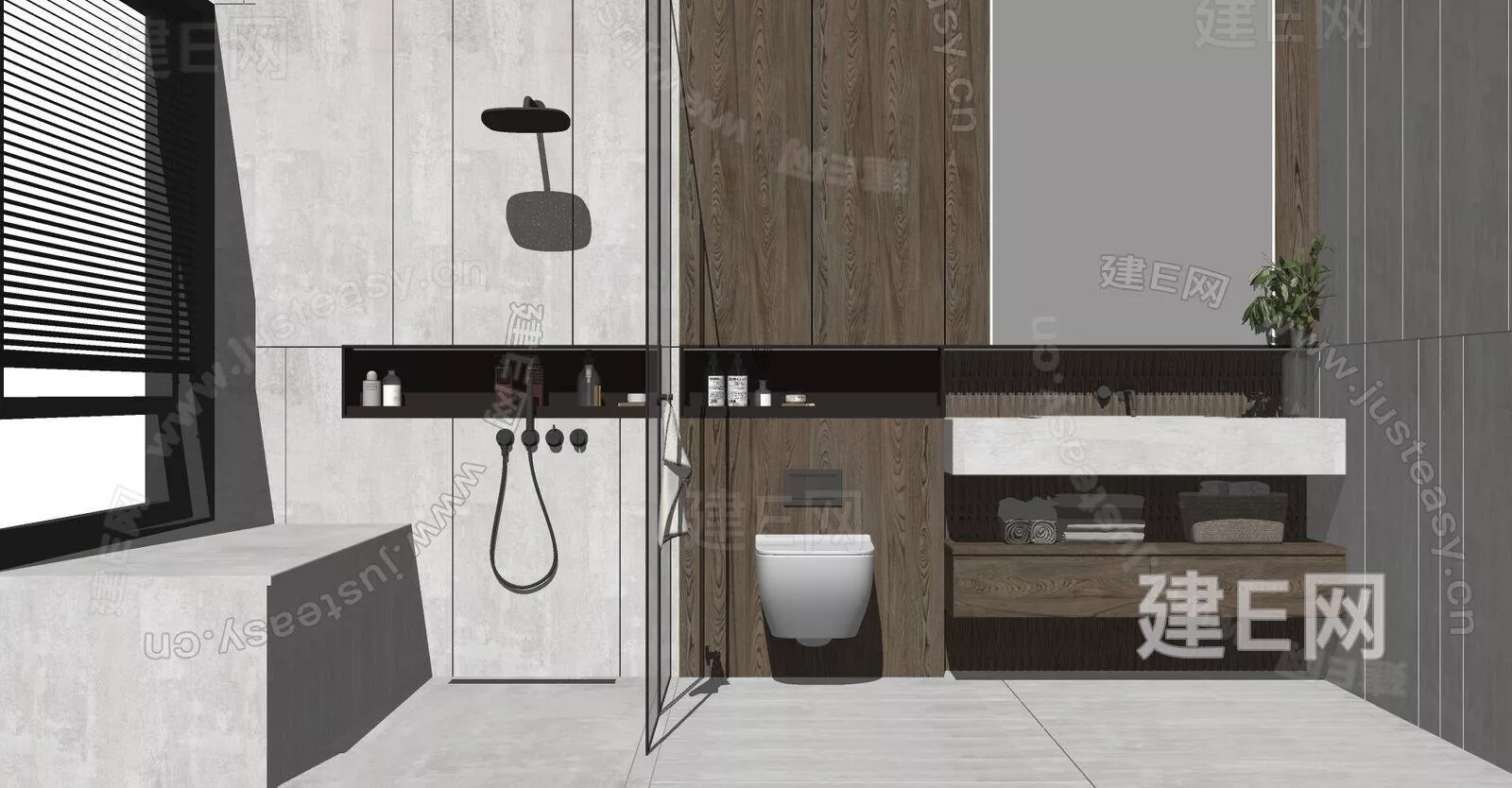 MODERN BATHROOM - SKETCHUP 3D SCENE - ENSCAPE - 108479180