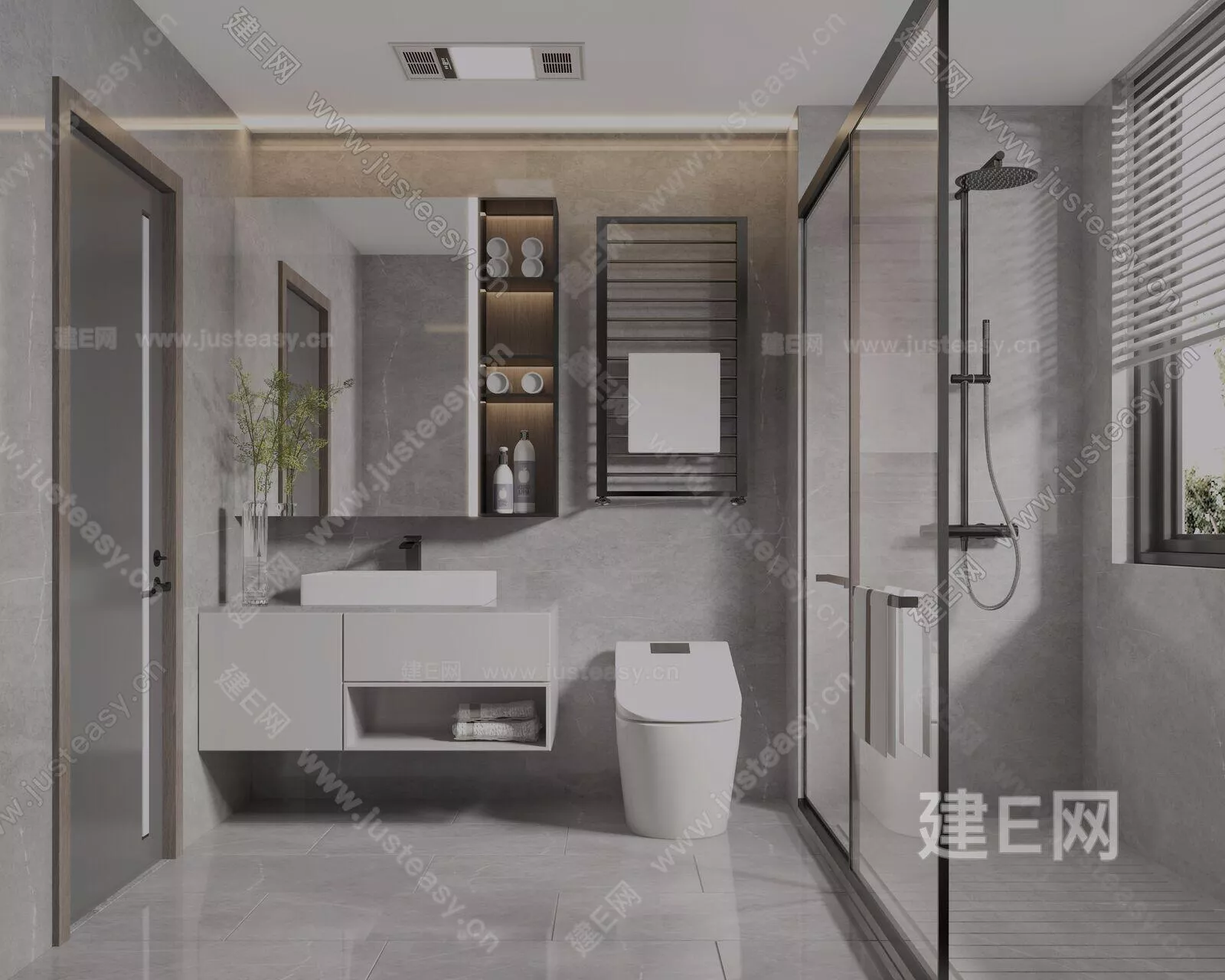 MODERN BATHROOM - SKETCHUP 3D SCENE - ENSCAPE - 108479185