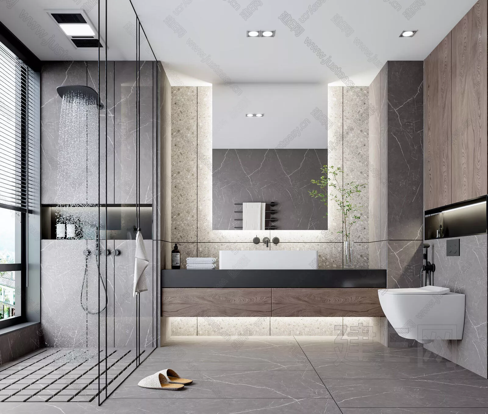 MODERN BATHROOM - SKETCHUP 3D SCENE - ENSCAPE - 108610626