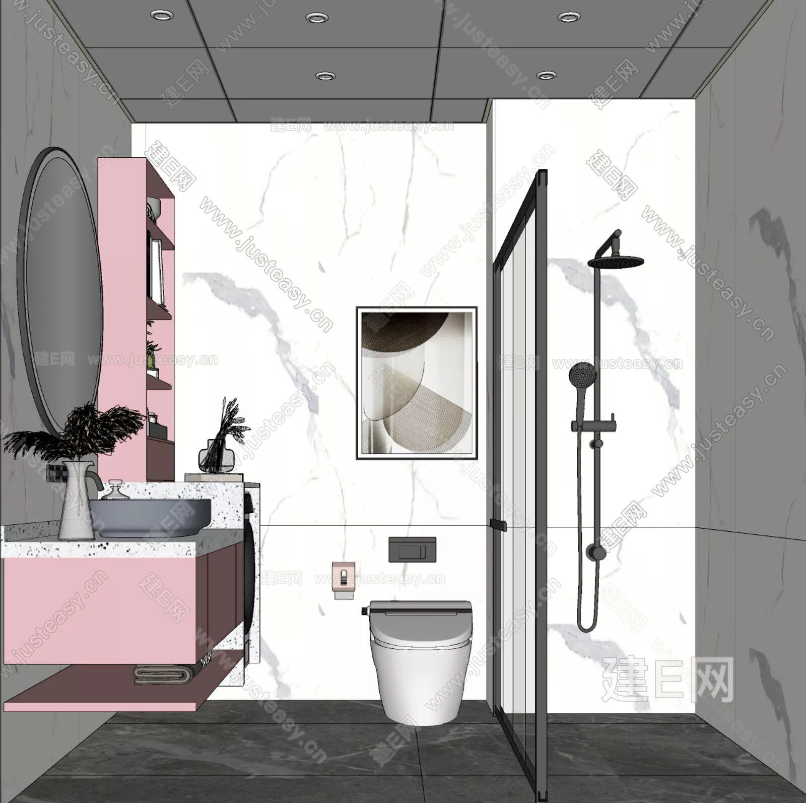 MODERN BATHROOM - SKETCHUP 3D SCENE - ENSCAPE - 109331642