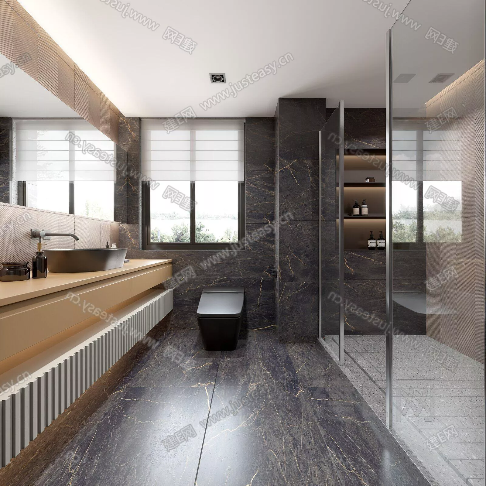 MODERN BATHROOM - SKETCHUP 3D SCENE - ENSCAPE - 109332600