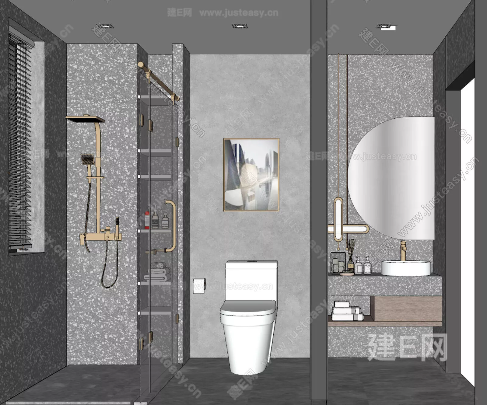 MODERN BATHROOM - SKETCHUP 3D SCENE - ENSCAPE - 109594078