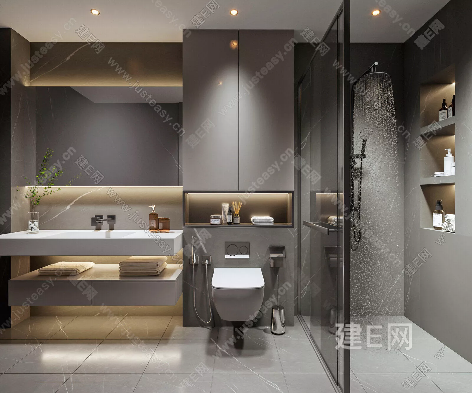 MODERN BATHROOM - SKETCHUP 3D SCENE - ENSCAPE - 109792167