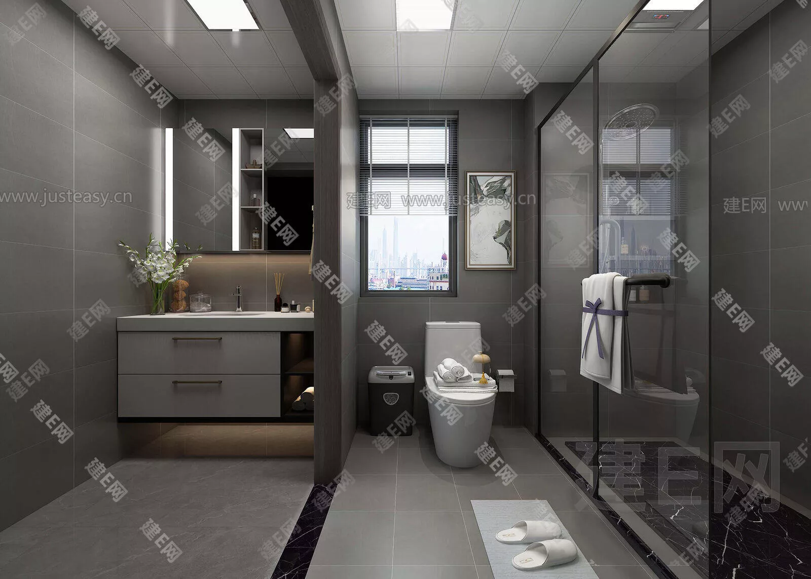 MODERN BATHROOM - SKETCHUP 3D SCENE - ENSCAPE - 109921639