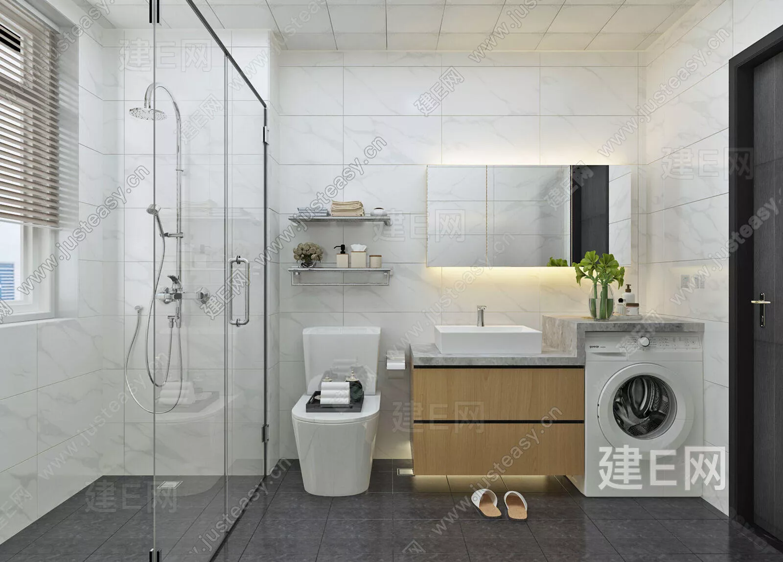 MODERN BATHROOM - SKETCHUP 3D SCENE - ENSCAPE - 109987225