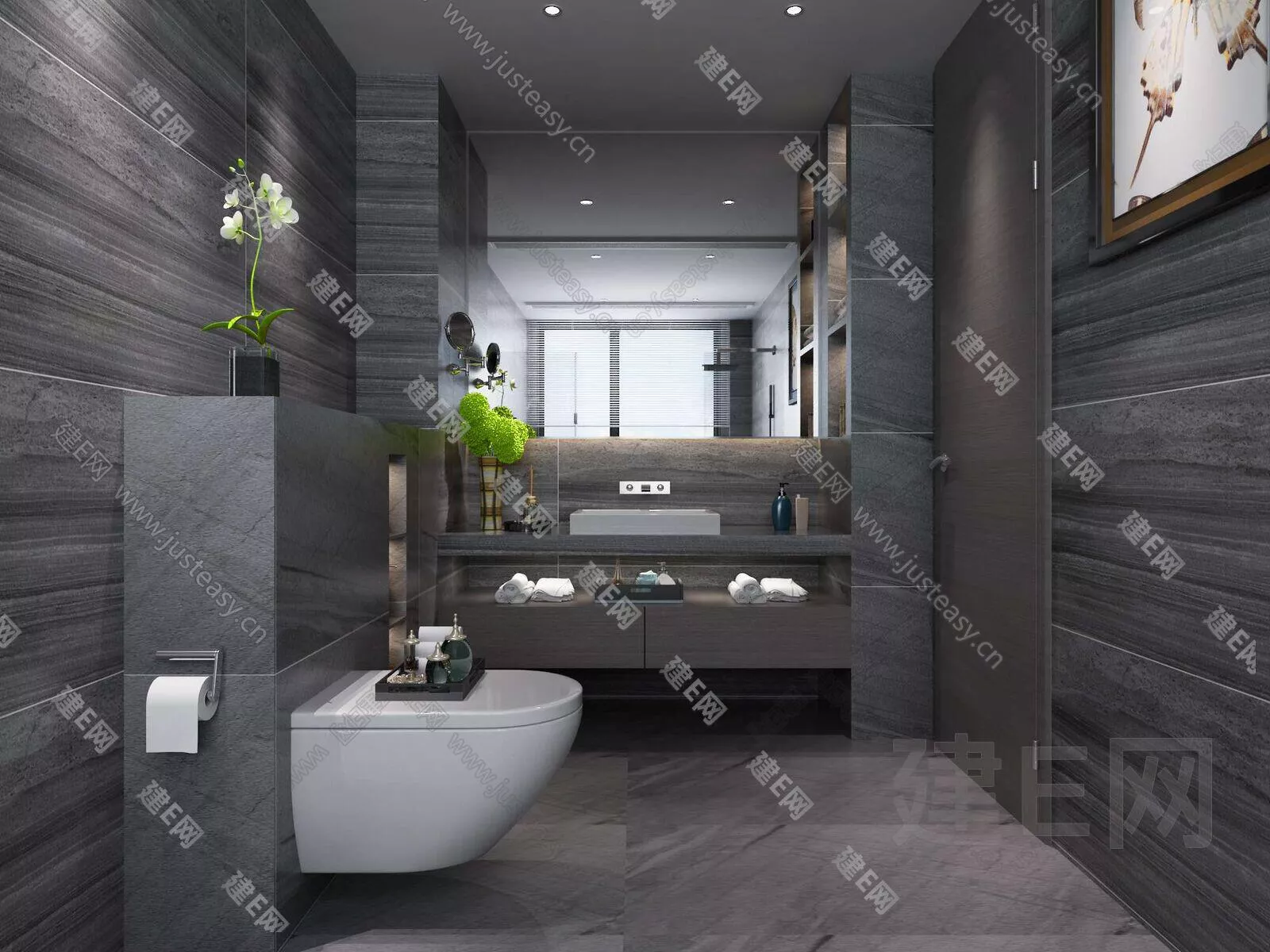 MODERN BATHROOM - SKETCHUP 3D SCENE - ENSCAPE - 109987289