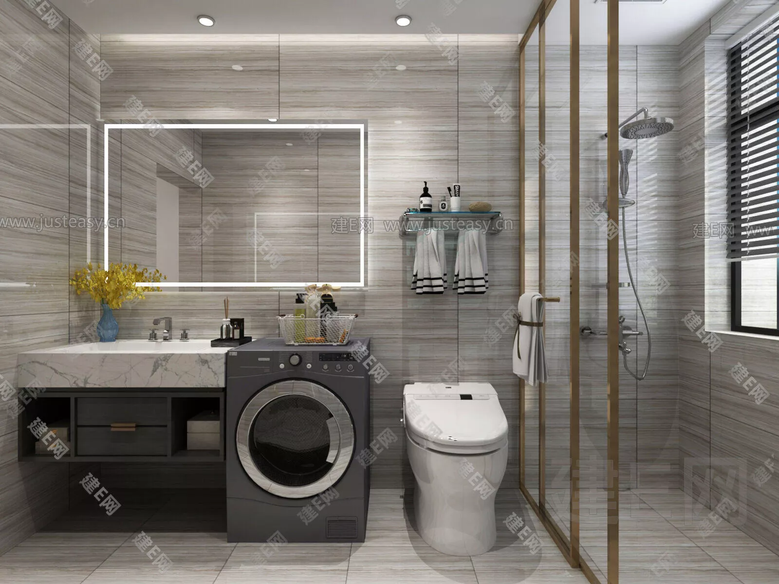 MODERN BATHROOM - SKETCHUP 3D SCENE - ENSCAPE - 109987305