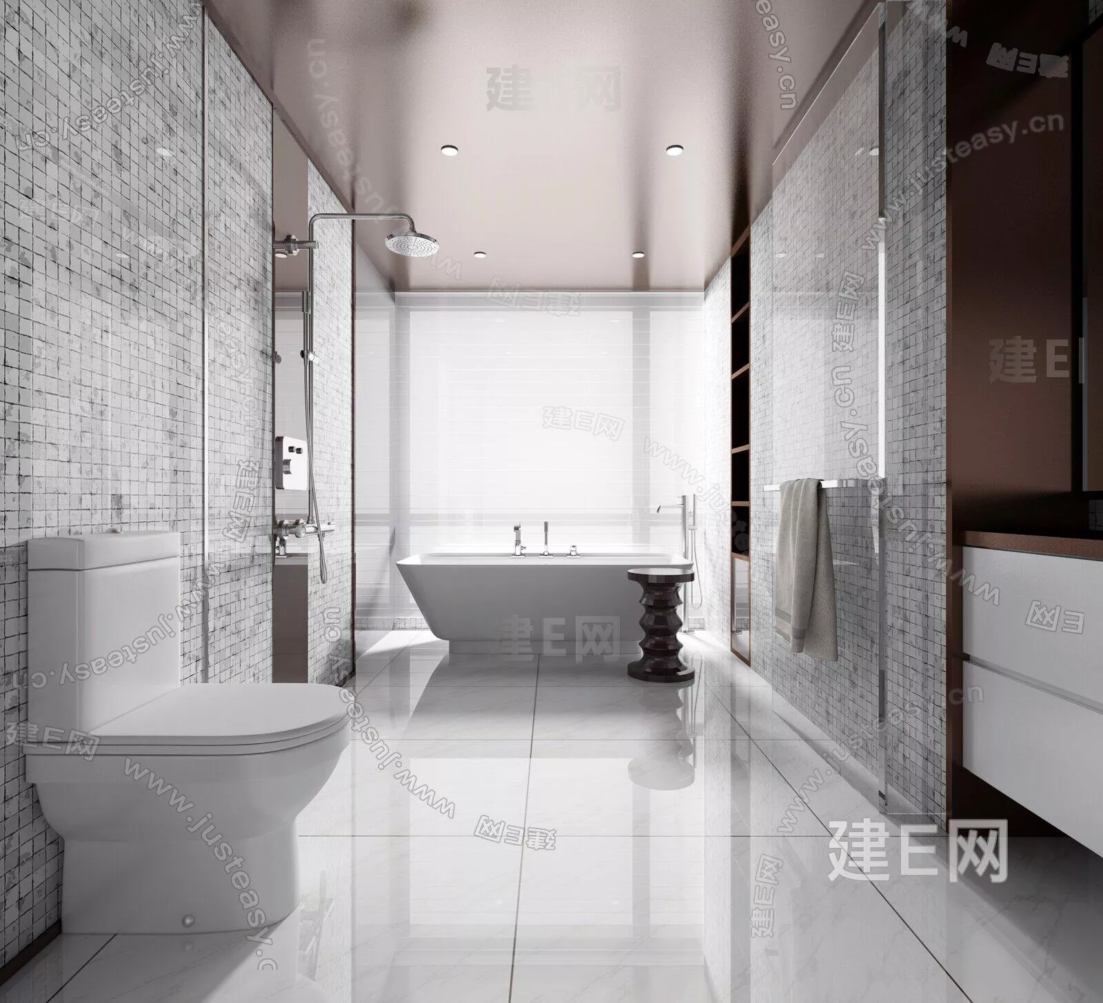 MODERN BATHROOM - SKETCHUP 3D SCENE - ENSCAPE - 110710256