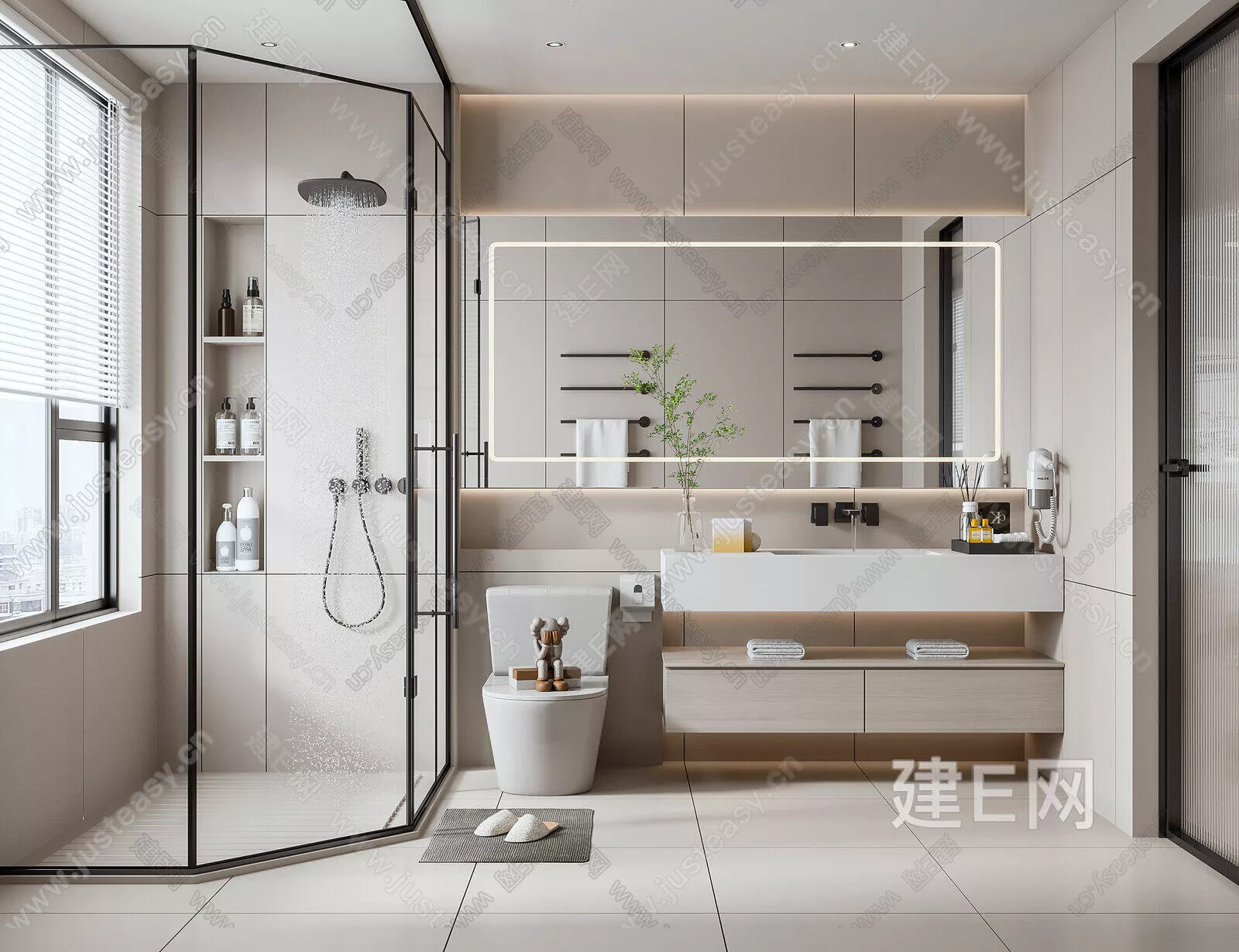 MODERN BATHROOM - SKETCHUP 3D SCENE - ENSCAPE - 111168247