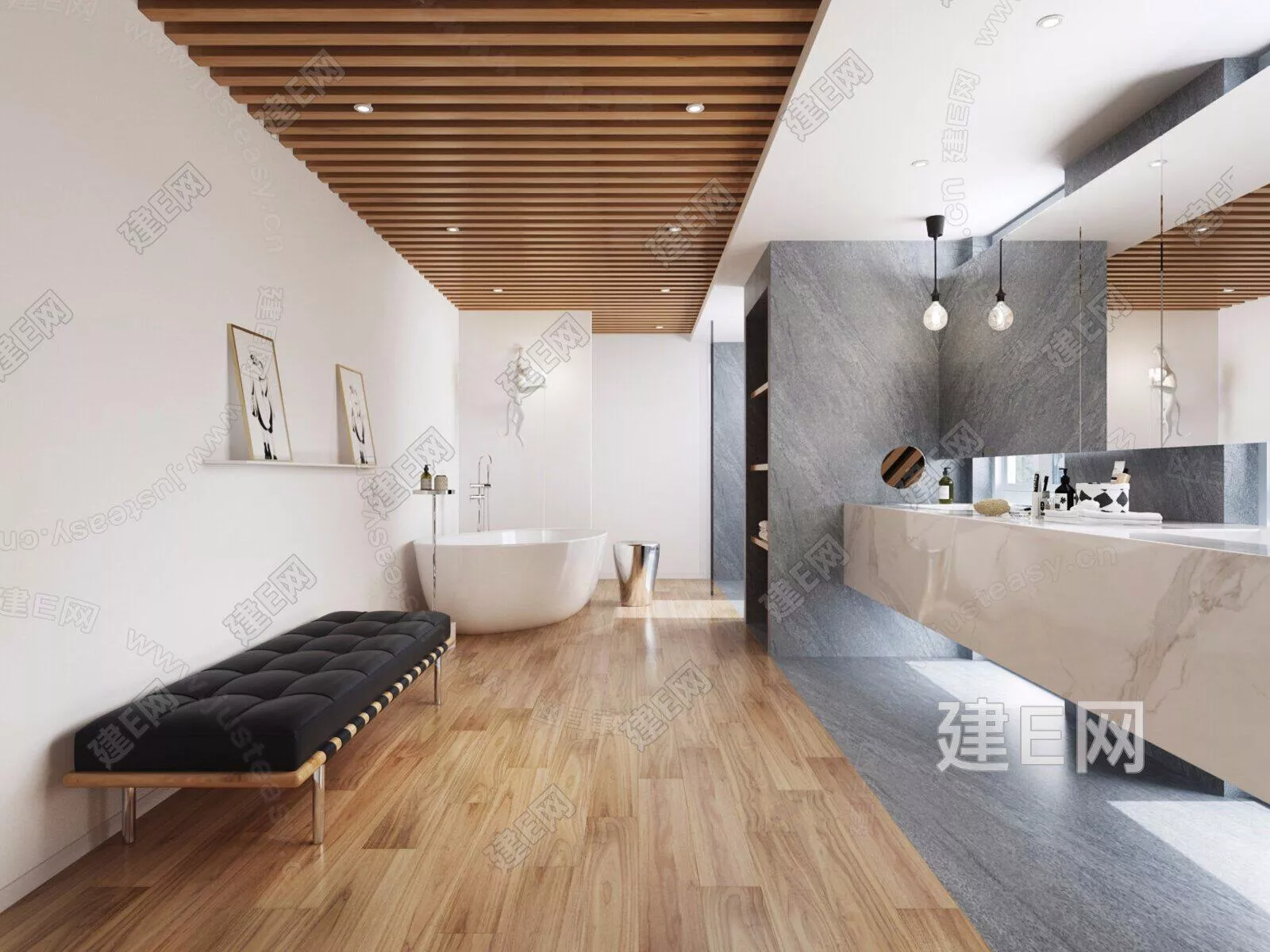 MODERN BATHROOM - SKETCHUP 3D SCENE - ENSCAPE - 111234556