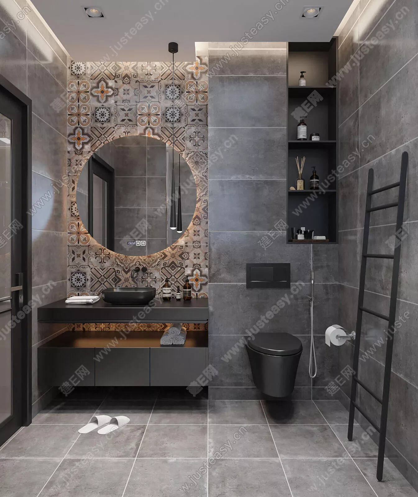 MODERN BATHROOM - SKETCHUP 3D SCENE - ENSCAPE - 111297871