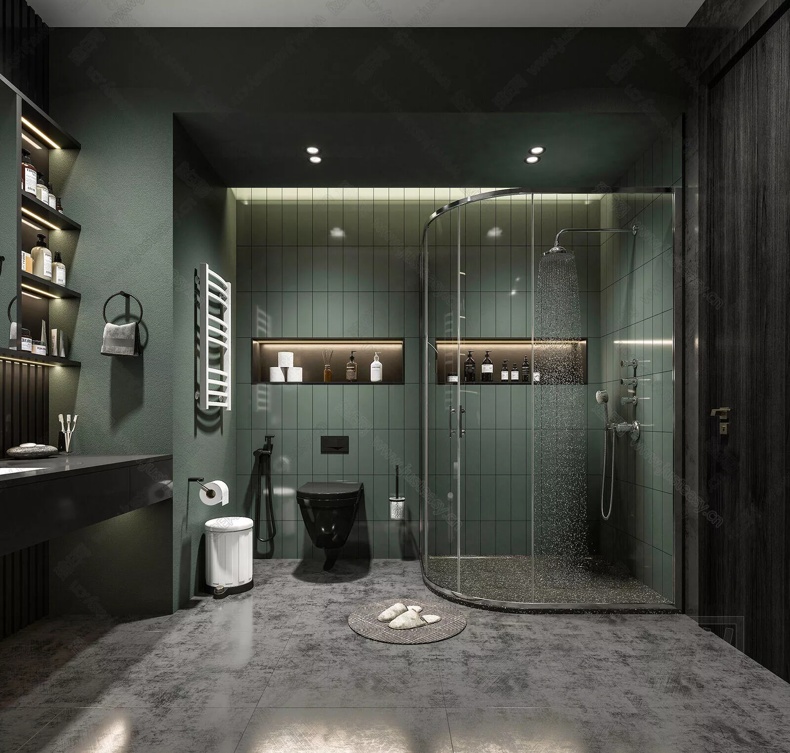 MODERN BATHROOM - SKETCHUP 3D SCENE - ENSCAPE - 111297934