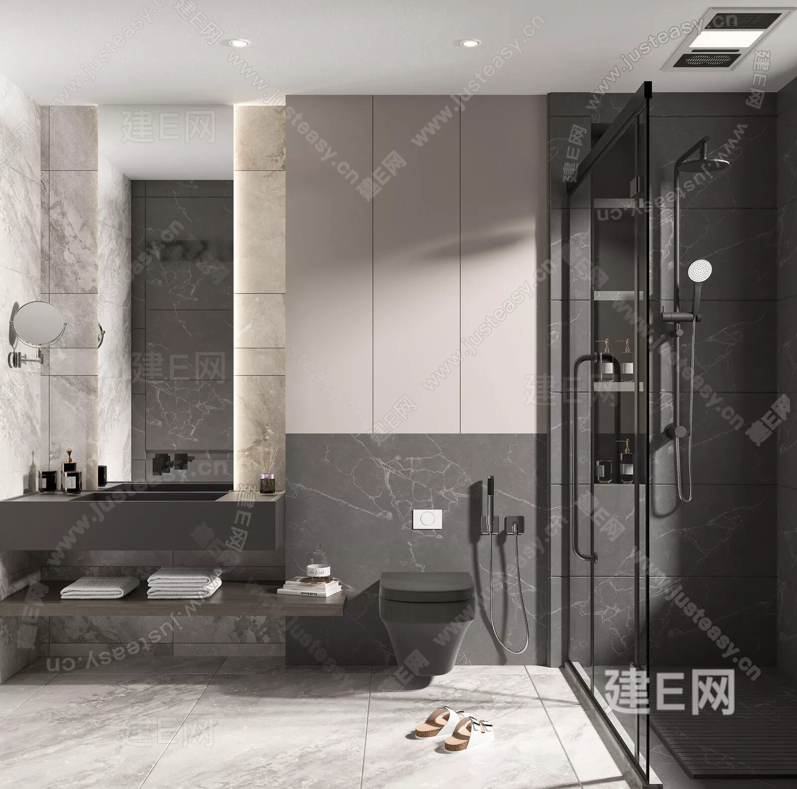 MODERN BATHROOM - SKETCHUP 3D SCENE - ENSCAPE - 111297999