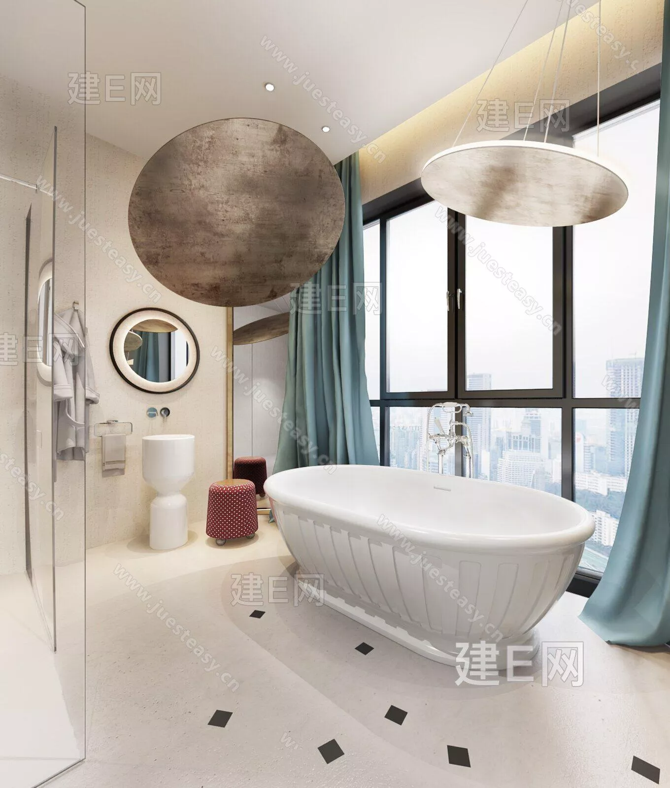 MODERN BATHROOM - SKETCHUP 3D SCENE - ENSCAPE - 111496621