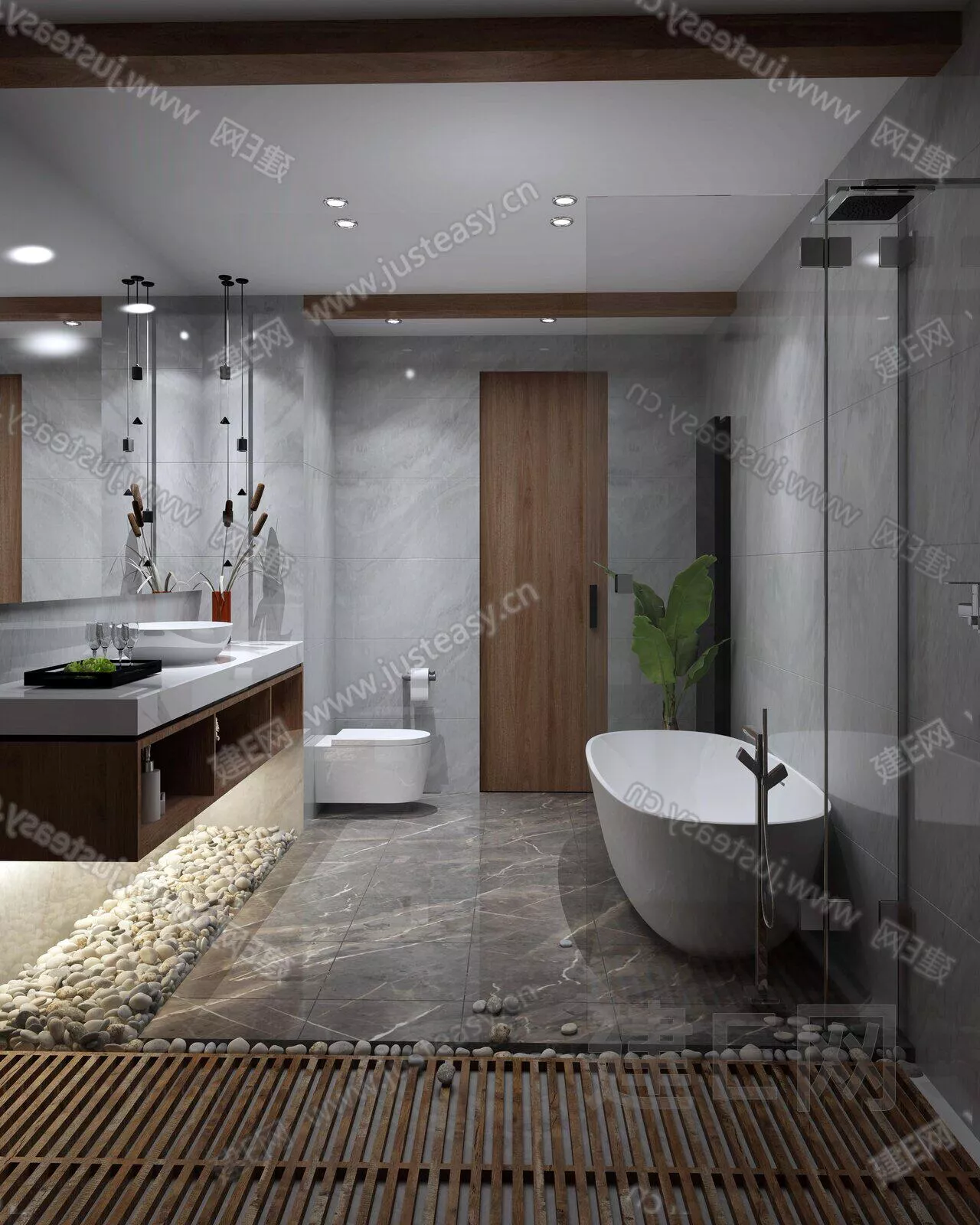 MODERN BATHROOM - SKETCHUP 3D SCENE - ENSCAPE - 111693166