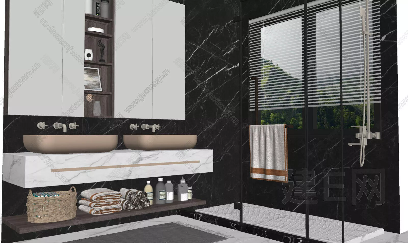 MODERN BATHROOM - SKETCHUP 3D SCENE - ENSCAPE - 111756797