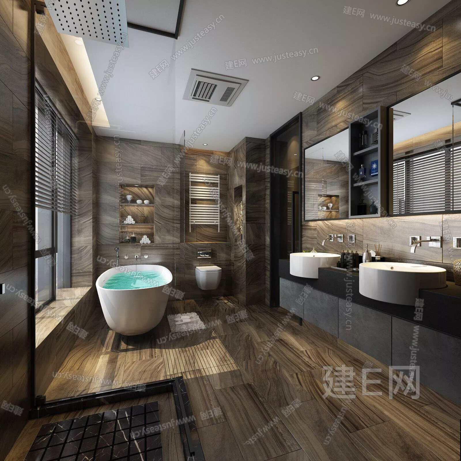 MODERN BATHROOM - SKETCHUP 3D SCENE - ENSCAPE - 111758813