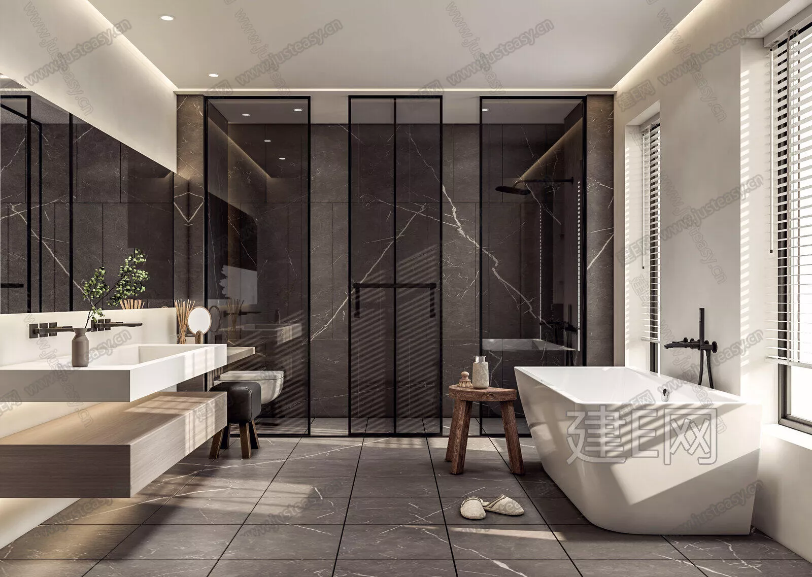 MODERN BATHROOM - SKETCHUP 3D SCENE - ENSCAPE - 112019288