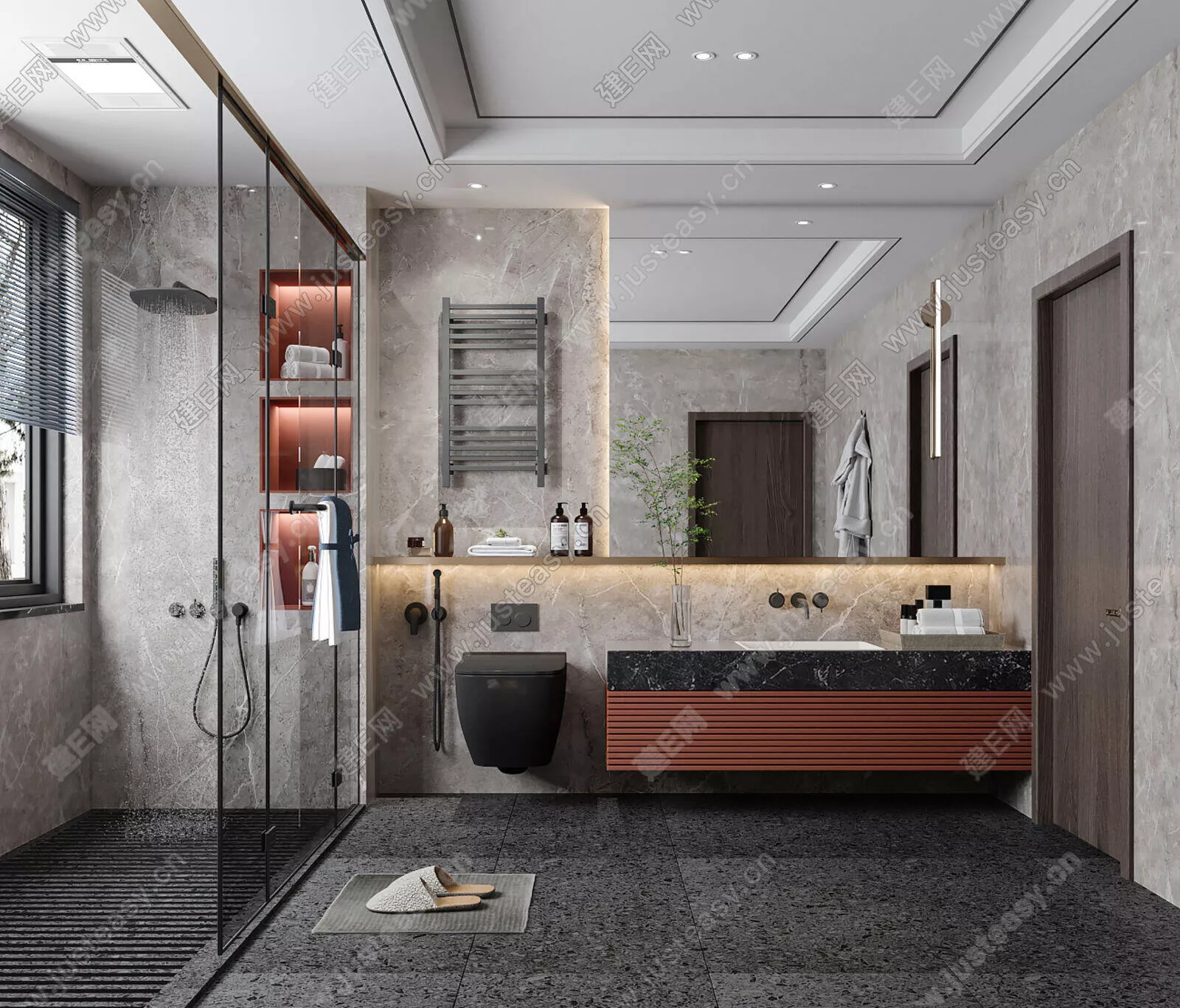 MODERN BATHROOM - SKETCHUP 3D SCENE - ENSCAPE - 112084253