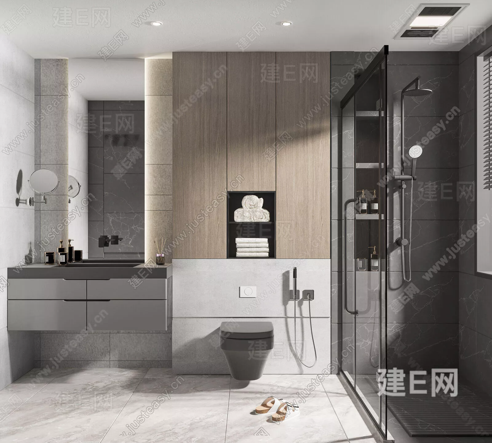 MODERN BATHROOM - SKETCHUP 3D SCENE - ENSCAPE - 112084397