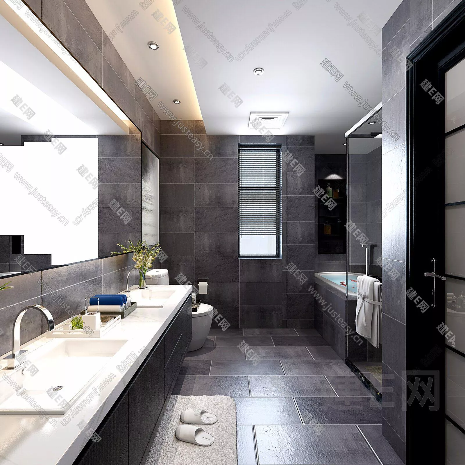 MODERN BATHROOM - SKETCHUP 3D SCENE - ENSCAPE - 112282938