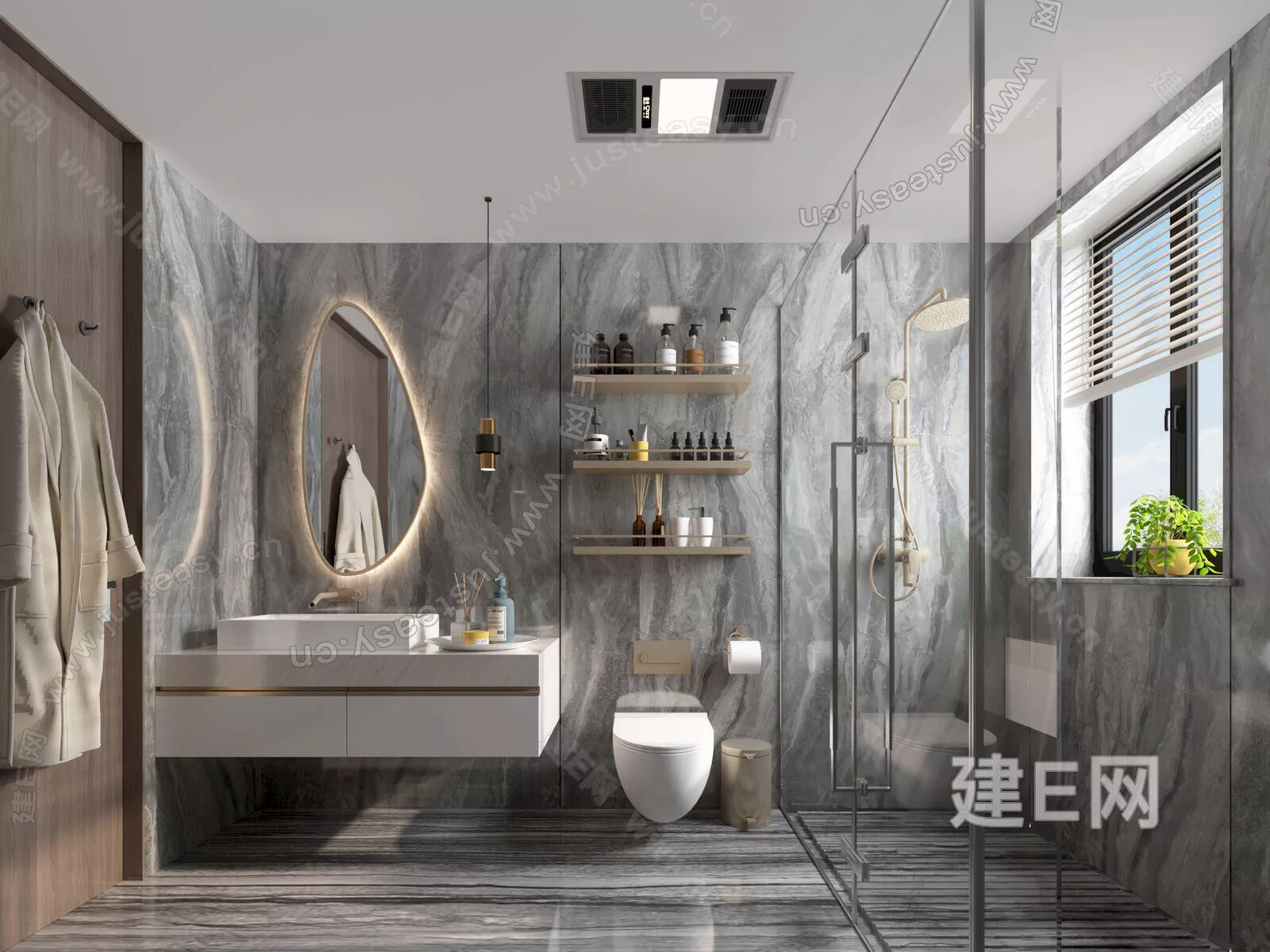 MODERN BATHROOM - SKETCHUP 3D SCENE - ENSCAPE - 112346611