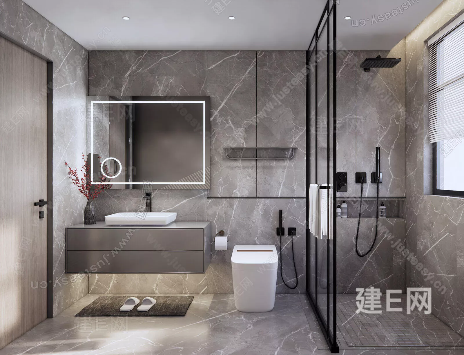 MODERN BATHROOM - SKETCHUP 3D SCENE - ENSCAPE - 112476869