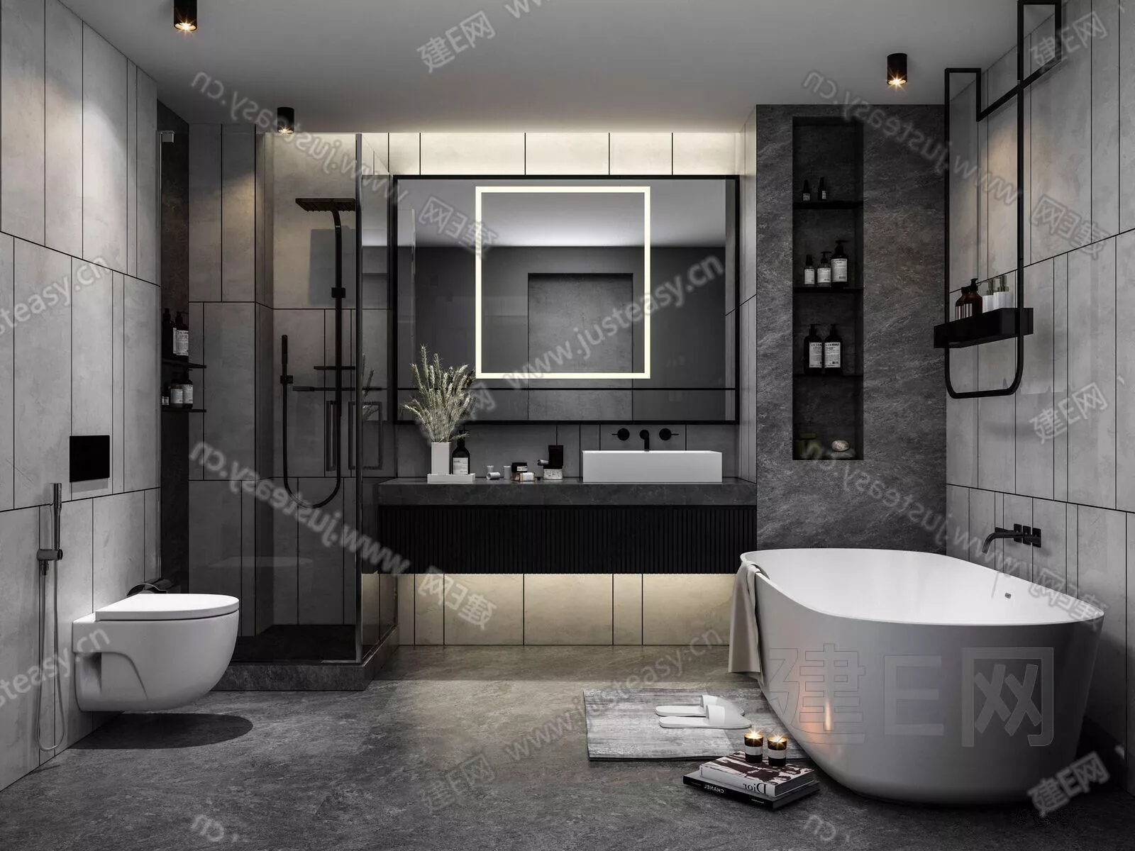 MODERN BATHROOM - SKETCHUP 3D SCENE - ENSCAPE - 112543035