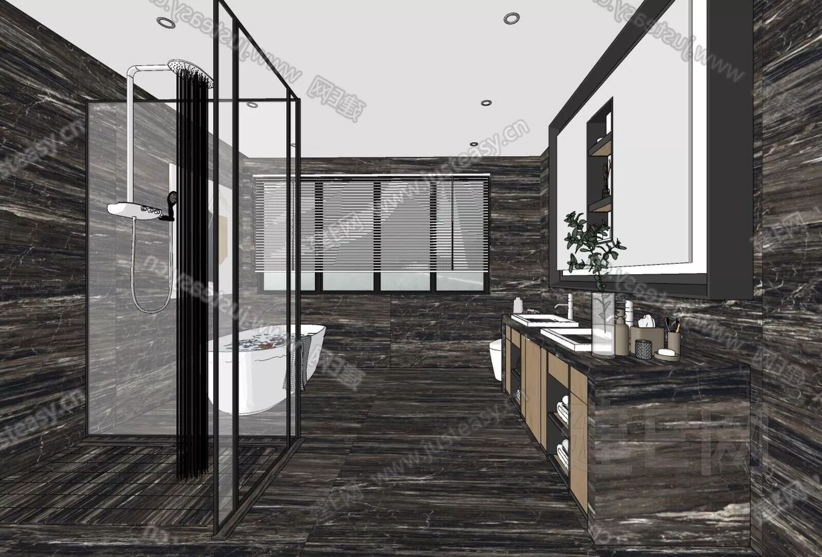 MODERN BATHROOM - SKETCHUP 3D SCENE - ENSCAPE - 112607676