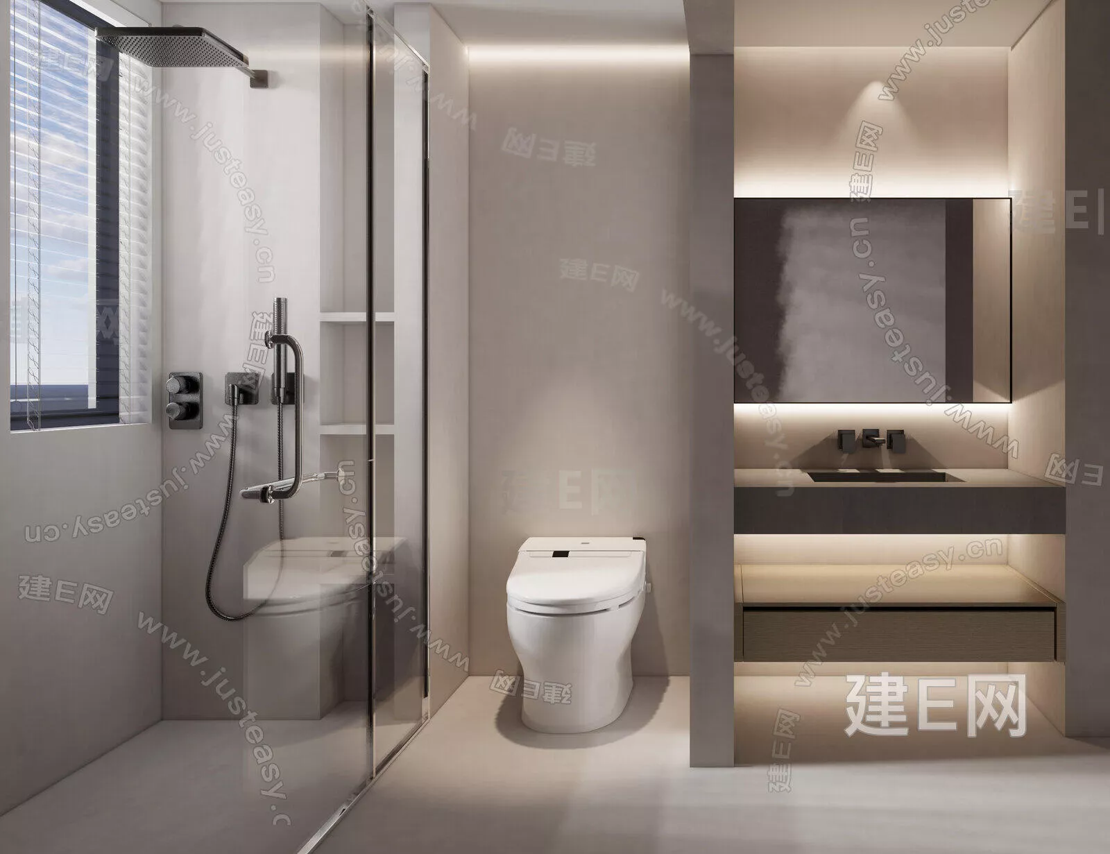 MODERN BATHROOM - SKETCHUP 3D SCENE - ENSCAPE - 112871283