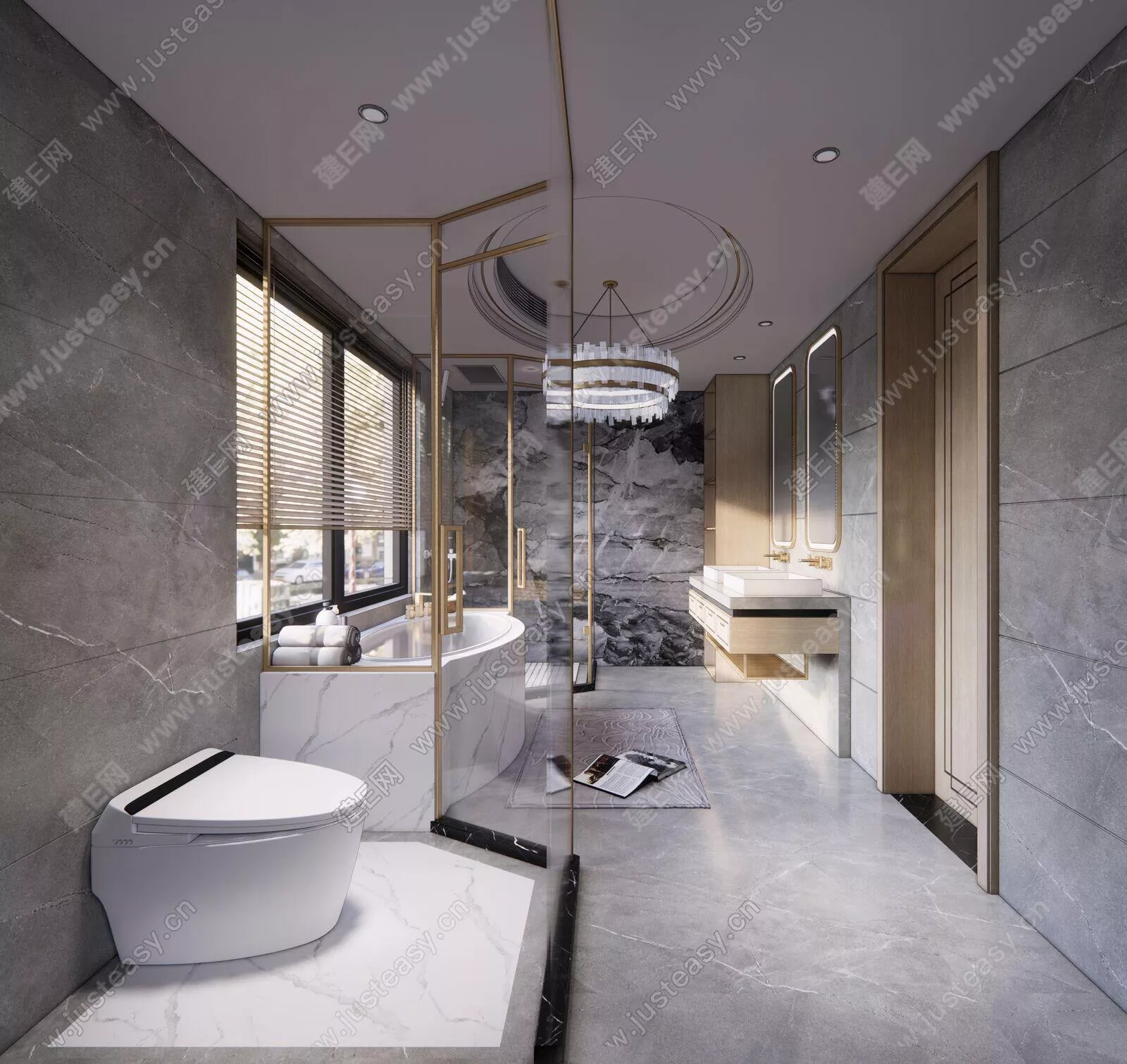 MODERN BATHROOM - SKETCHUP 3D SCENE - ENSCAPE - 112935566