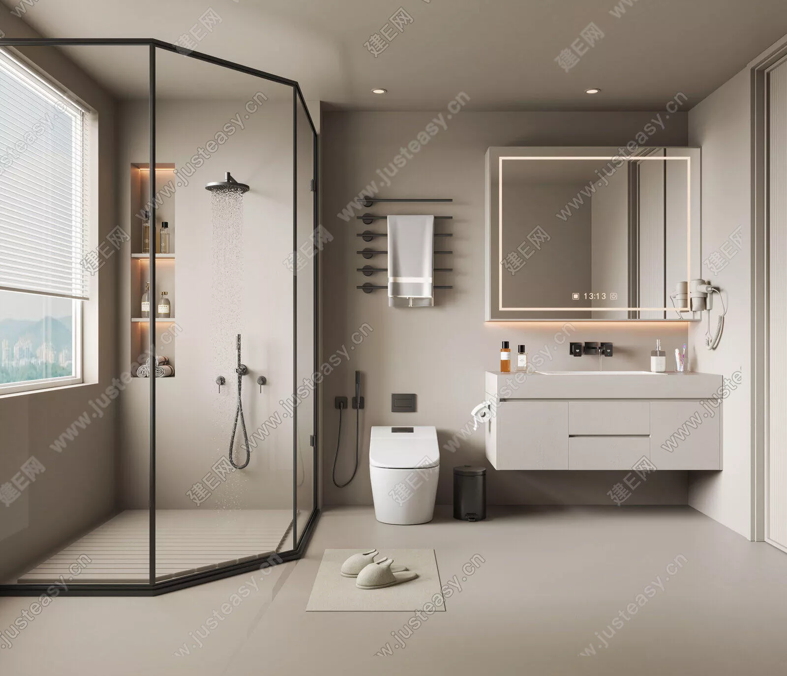 MODERN BATHROOM - SKETCHUP 3D SCENE - ENSCAPE - 113003670