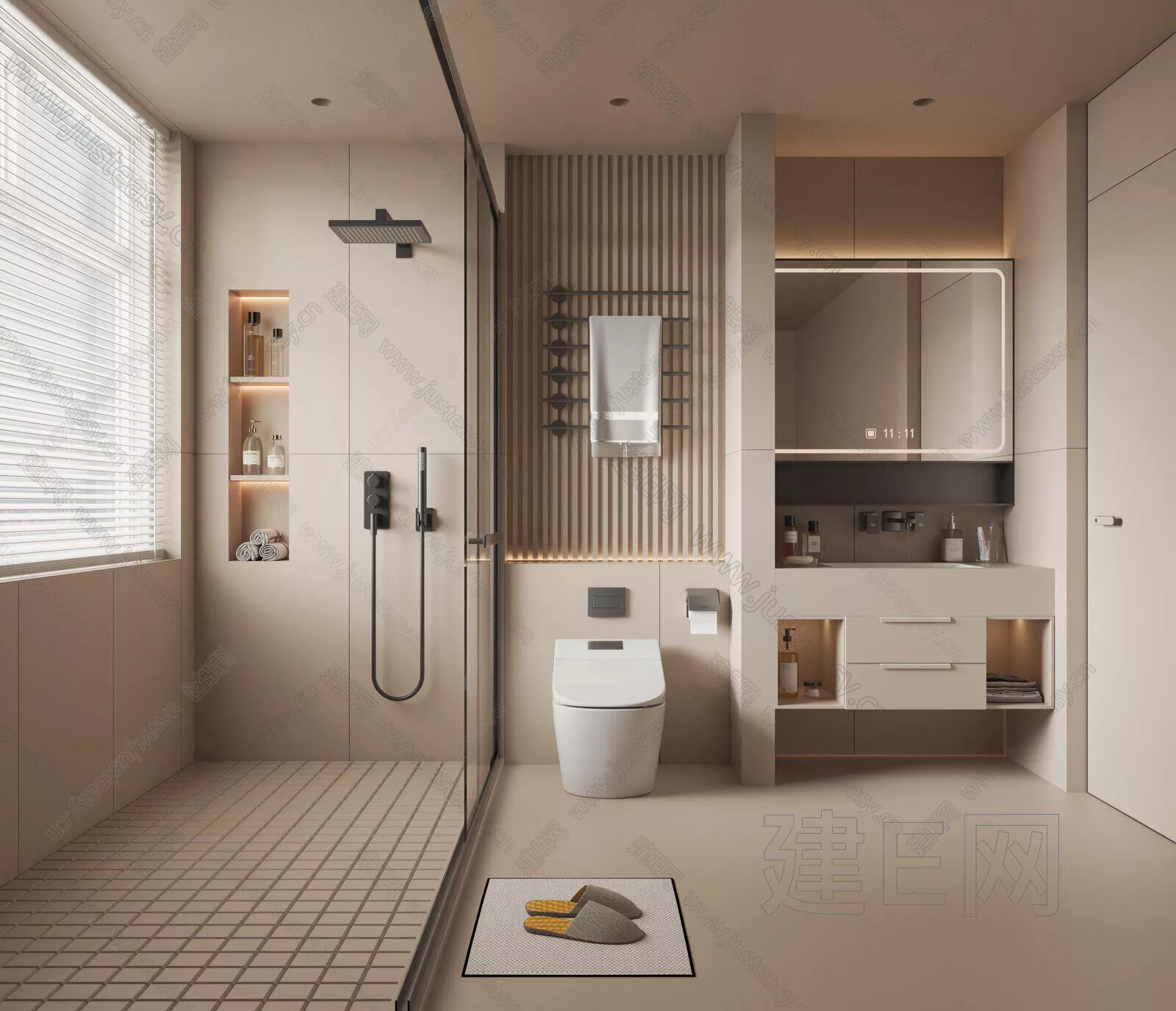 MODERN BATHROOM - SKETCHUP 3D SCENE - ENSCAPE - 113003750