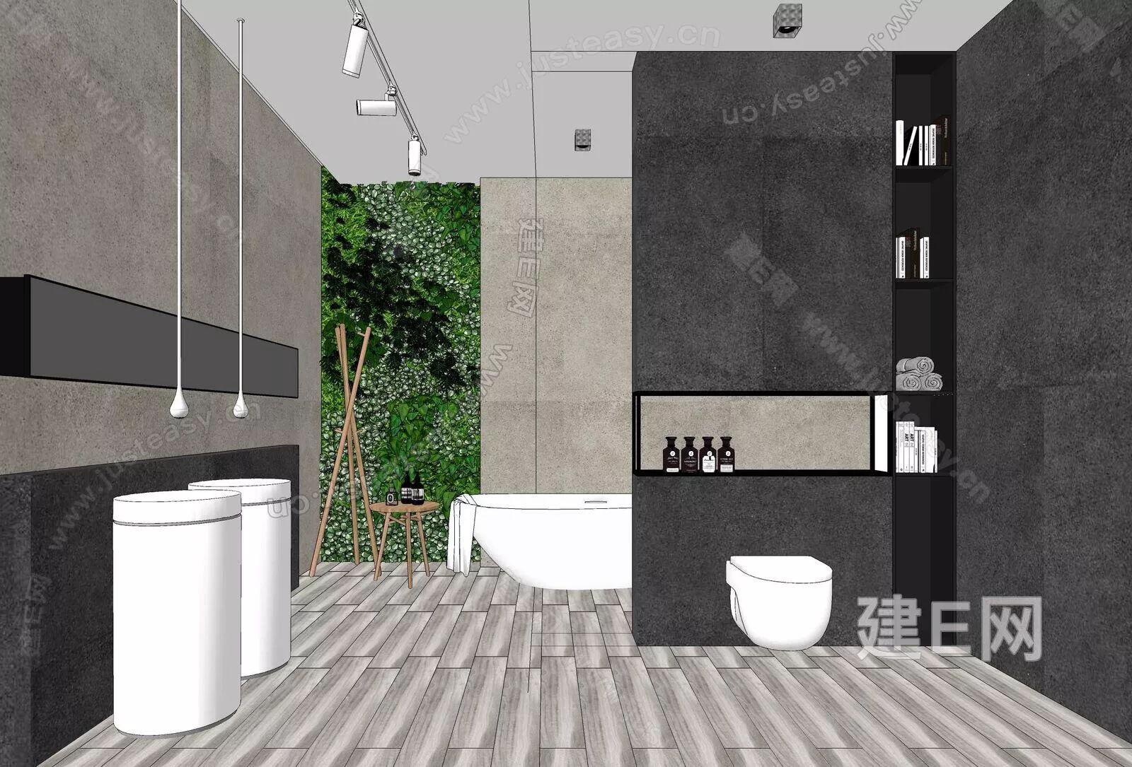 MODERN BATHROOM - SKETCHUP 3D SCENE - ENSCAPE - 113197385