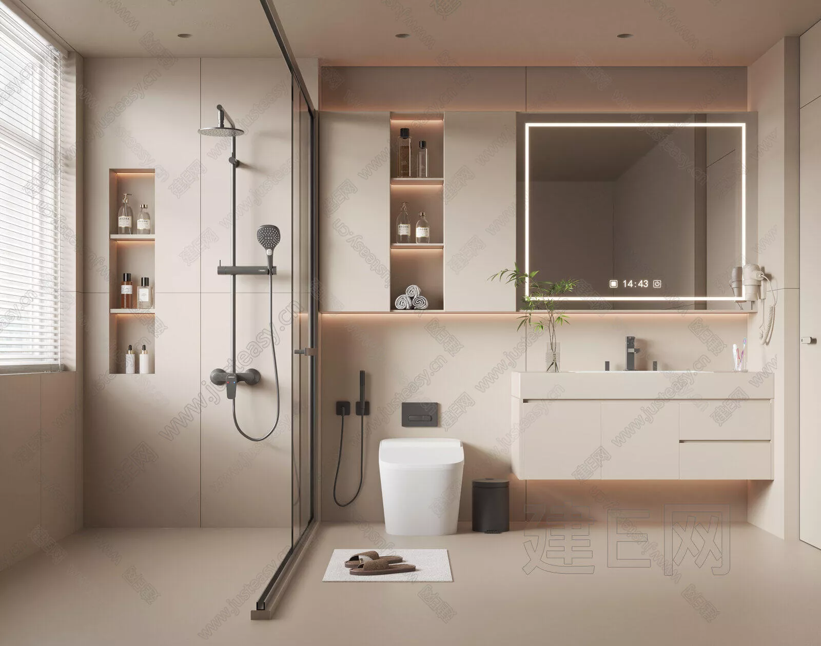 MODERN BATHROOM - SKETCHUP 3D SCENE - ENSCAPE - 113200346