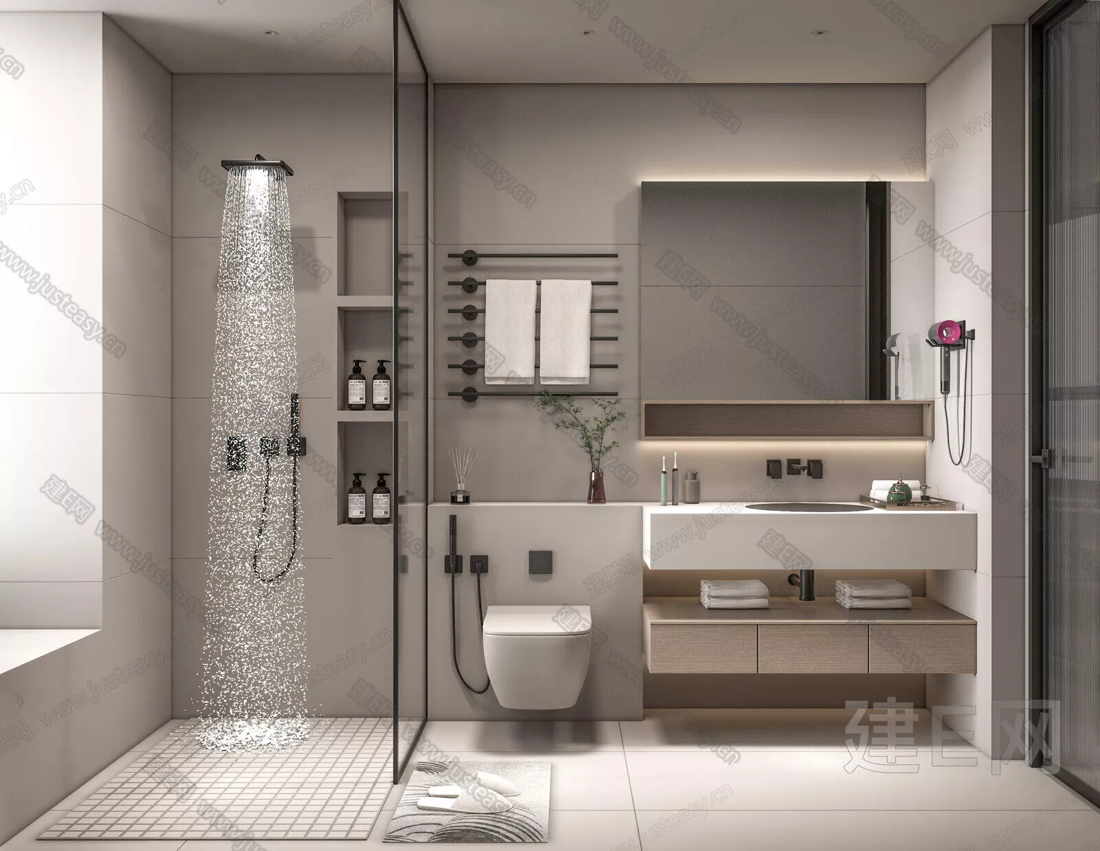 MODERN BATHROOM - SKETCHUP 3D SCENE - ENSCAPE - 113853502