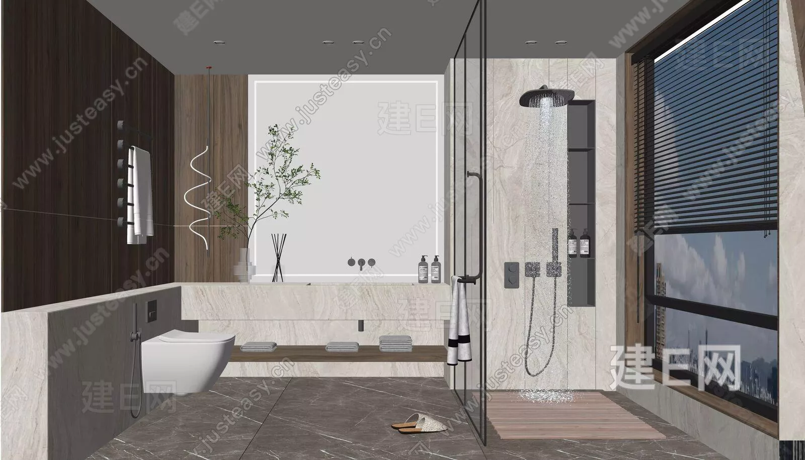 MODERN BATHROOM - SKETCHUP 3D SCENE - ENSCAPE - 114378091