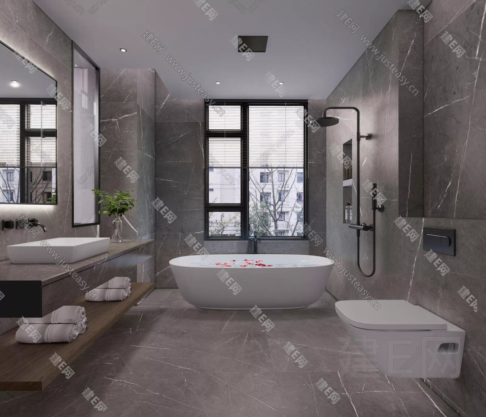 MODERN BATHROOM - SKETCHUP 3D SCENE - ENSCAPE - 114836873