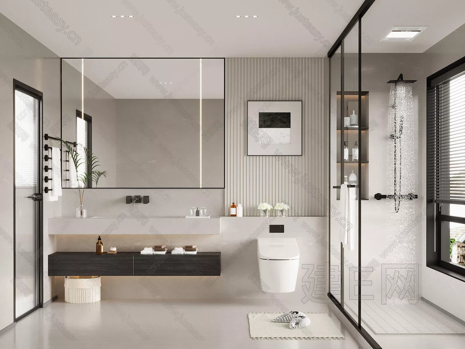 MODERN BATHROOM - SKETCHUP 3D SCENE - ENSCAPE - 116346174