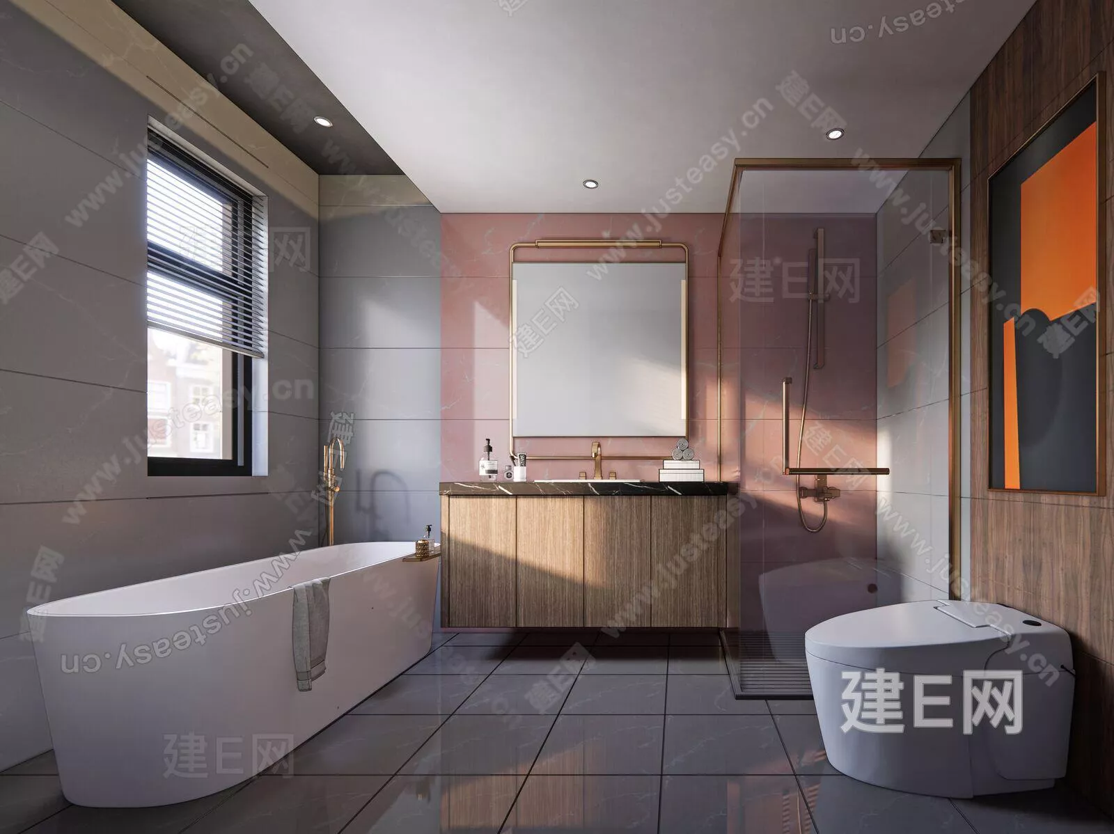 MODERN BATHROOM - SKETCHUP 3D SCENE - ENSCAPE - 116474530