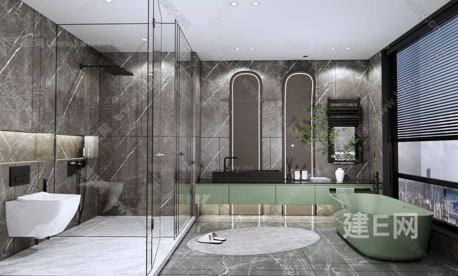 MODERN BATHROOM - SKETCHUP 3D SCENE - ENSCAPE - 116802915