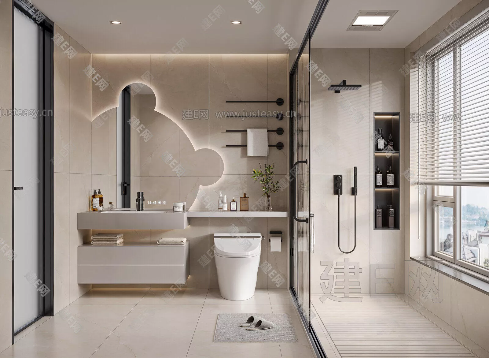 MODERN BATHROOM - SKETCHUP 3D SCENE - ENSCAPE - 117131112