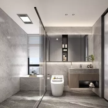 MODERN BATHROOM - SKETCHUP 3D SCENE - ENSCAPE - ID01135