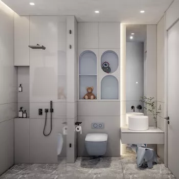 MODERN BATHROOM - SKETCHUP 3D SCENE - ENSCAPE - ID01137